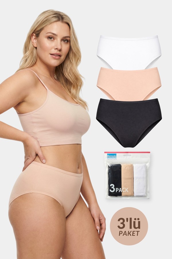 Berrak - Berrak 12010 Kadın 3'lü Bato Külot