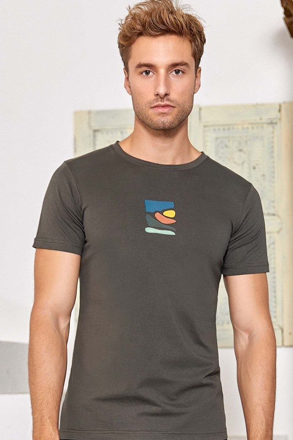 Berrak Motosiklet Baskılı Erkek T-Shirt 1049 main image 0