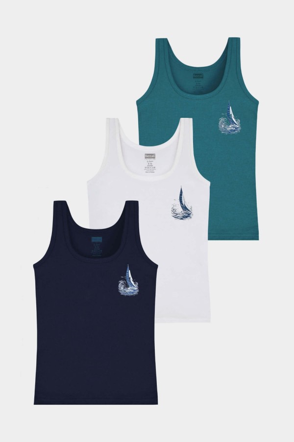 Berrak - Berrak 5063 Erkek Çocuk 3'lü Atlet