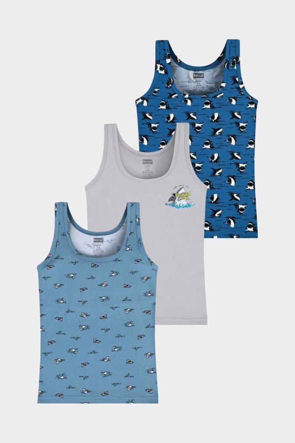 Berrak - Berrak 5069 Erkek Çocuk 3'lü Atlet