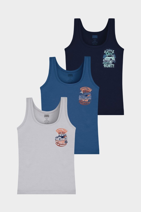 Berrak - Berrak 5072 Erkek Çocuk 3'lü Atlet