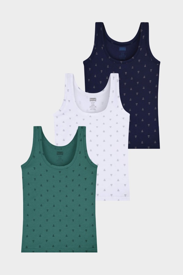 Berrak - Berrak 5080 Erkek Çocuk 3'lü Atlet