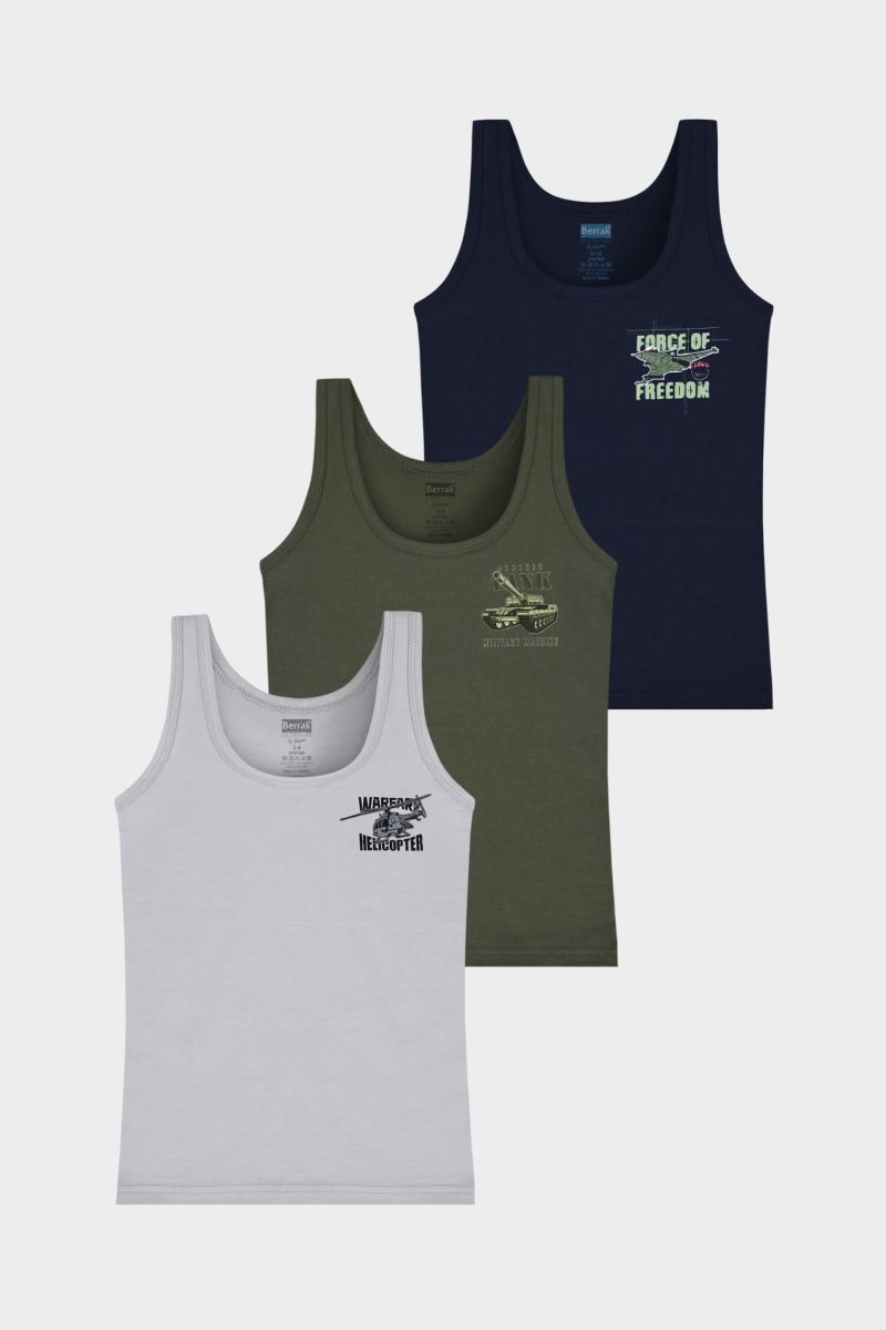 Berrak - Berrak 5084 Erkek Çocuk 3'lü Atlet