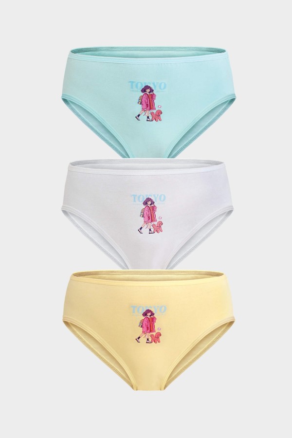 Berrak - Berrak 5650 Kız Çocuk 3'lü Külot