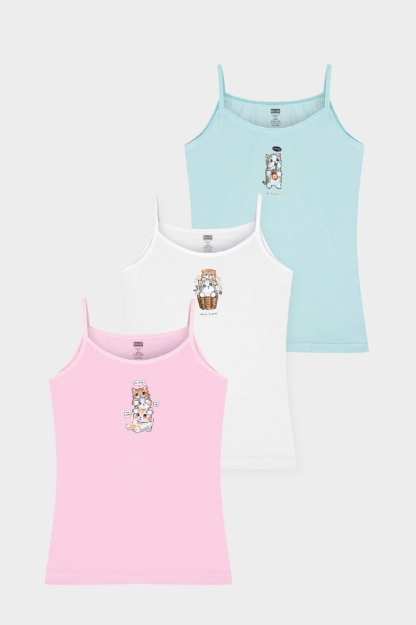 Berrak - Berrak 5651 Kız Çocuk 3'lü Atlet