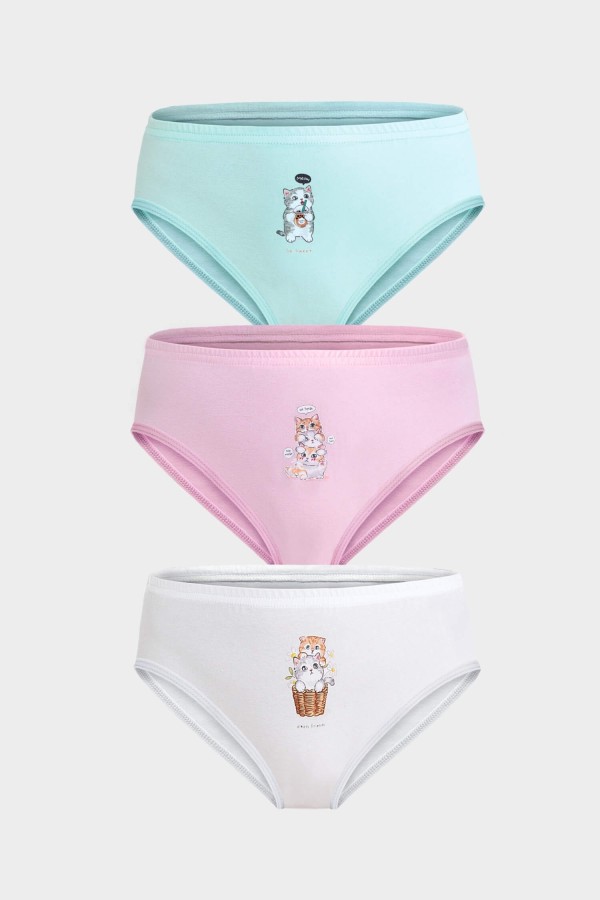 Berrak - Berrak 5653 Kız Çocuk 3'lü Külot