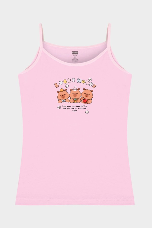 Berrak 5666 Kız Çocuk 3'lü Atlet - Thumbnail