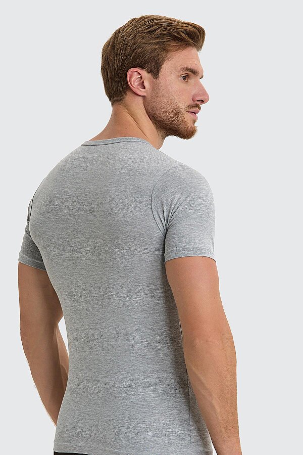 Berrak 1024 Erkek Likralı Süprem Kısa Kol Bisiklet Yaka - Thumbnail