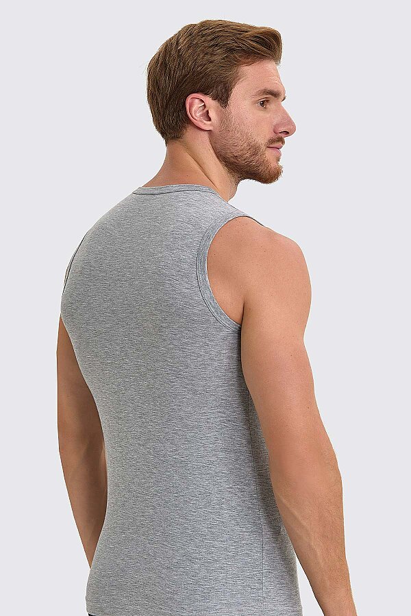 Berrak 1026 Erkek Likralı Süprem Kolsuz Bisiklet Yaka - Thumbnail