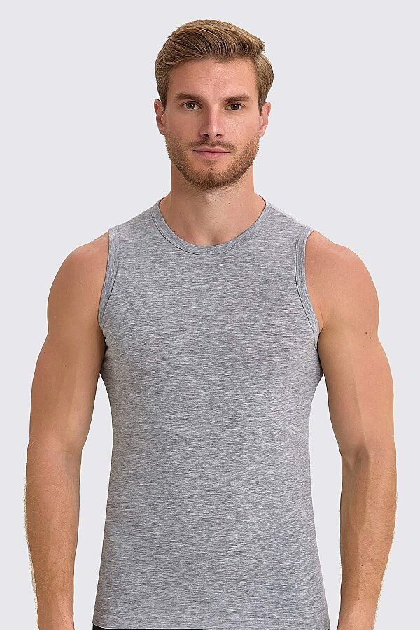 Berrak 1026 Erkek Likralı Süprem Kolsuz Bisiklet Yaka - Thumbnail