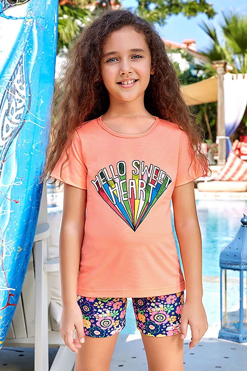 Berrak - Berrak 5538 Kız Çocuk Şort Takım